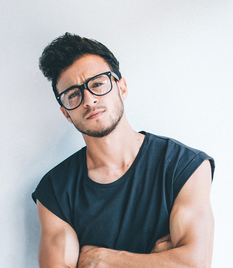 Pompadour lang Haar