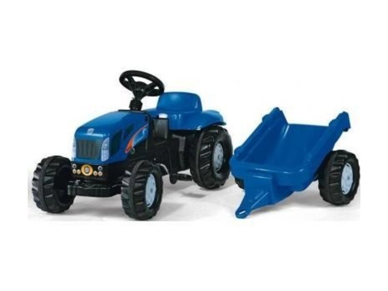 RollyKid New Holland TVT 190 met aanhanger Rollykid (2 tot 4 jaar) Outdoorspeelgoed Bijna 1000m2