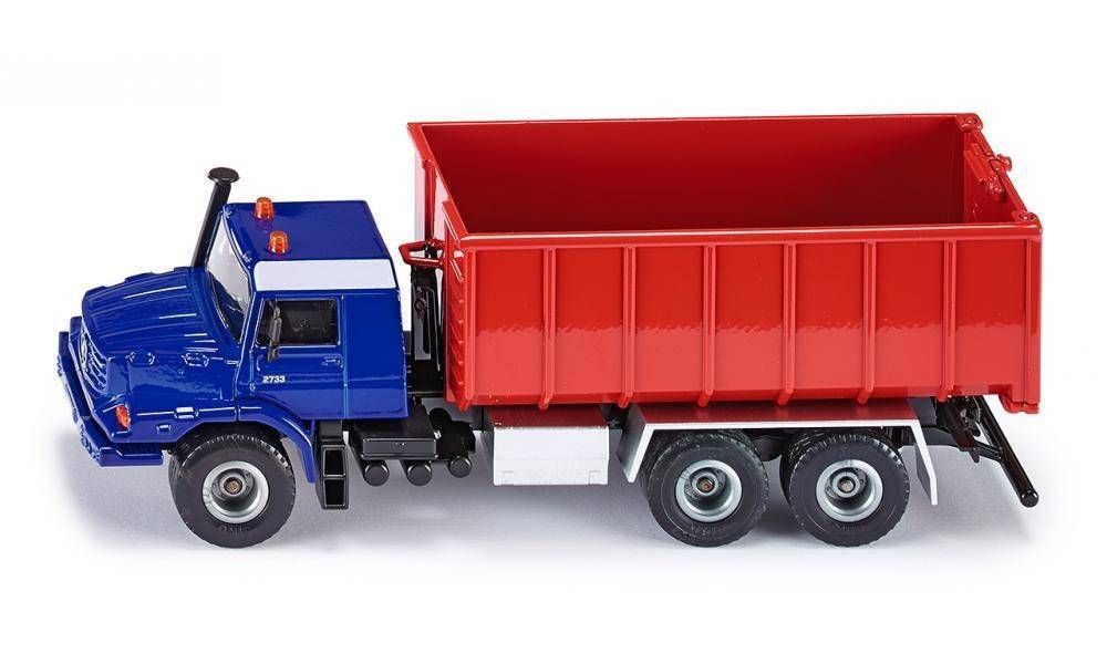 Siku 3546 Mercedes Zetros met afrol container 1:50 Rolly Toys container aanhanger Claas Outdoorspeelgoed