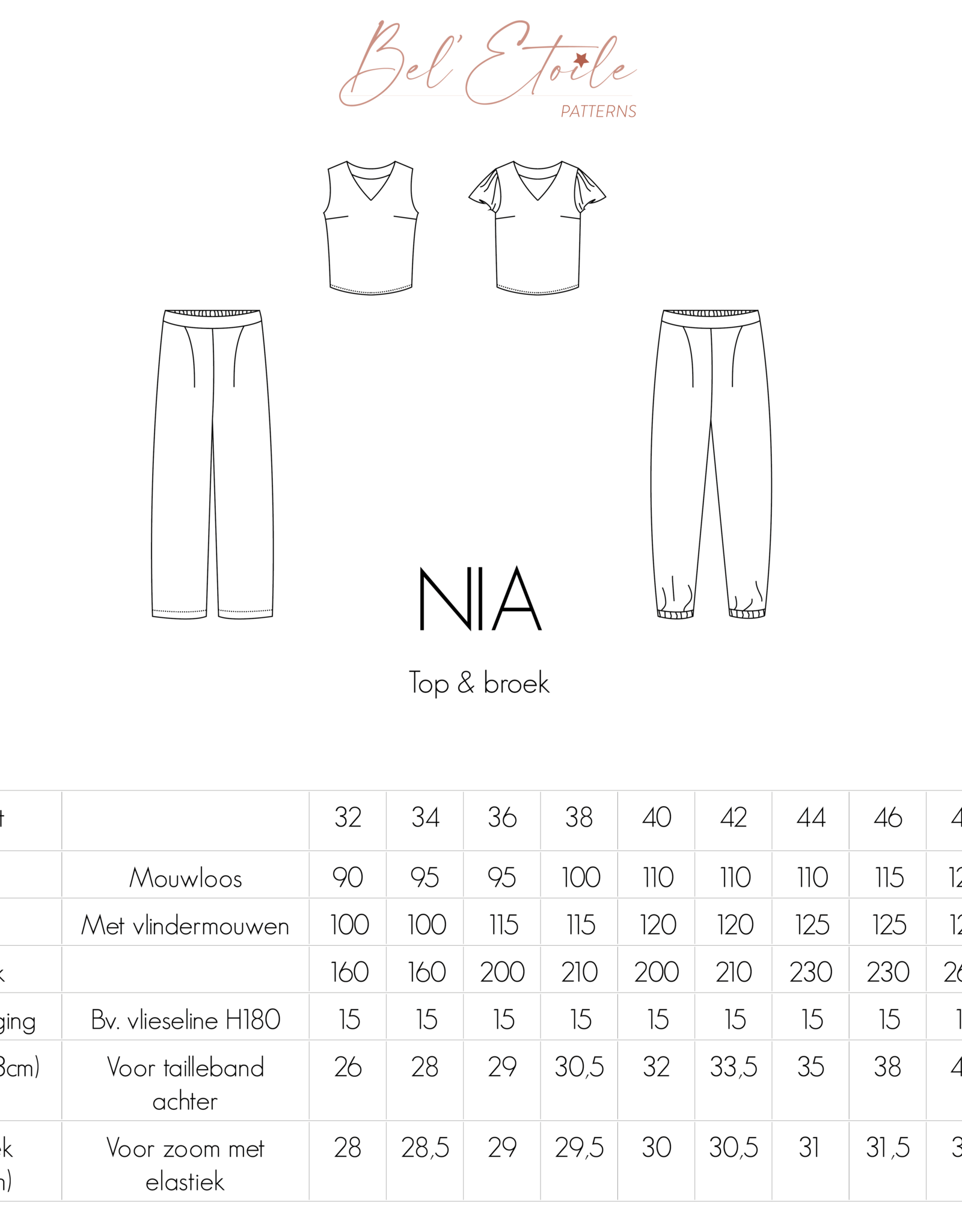 Bel'etoile Patroon - Nia - dames & tieners