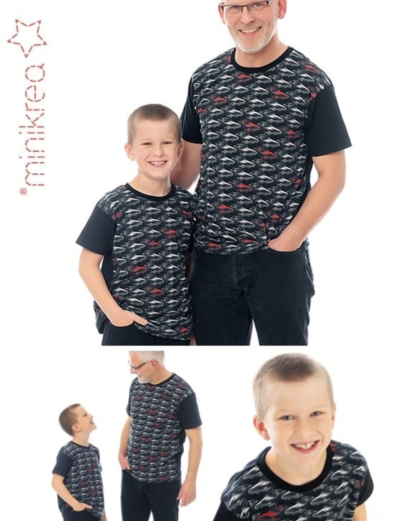 MiniKrea Patroon - T-shirt - Kind & Man