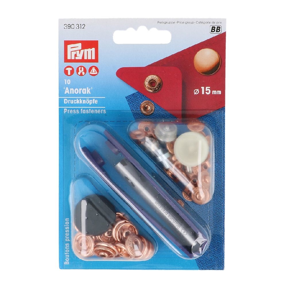 Prym Anorak Naaivrijedrukknopen 15mm Oud Koper kopen? Hoofs Stoffen - Stof, fournituren & meer