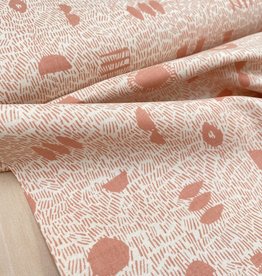 cotton&steel Katoen - Grass and Shapes - soft coral