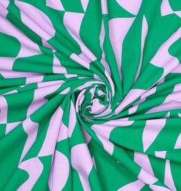 Katoen Poplin - Abstract - Green