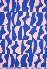 Katoen Poplin - Abstract - Blue