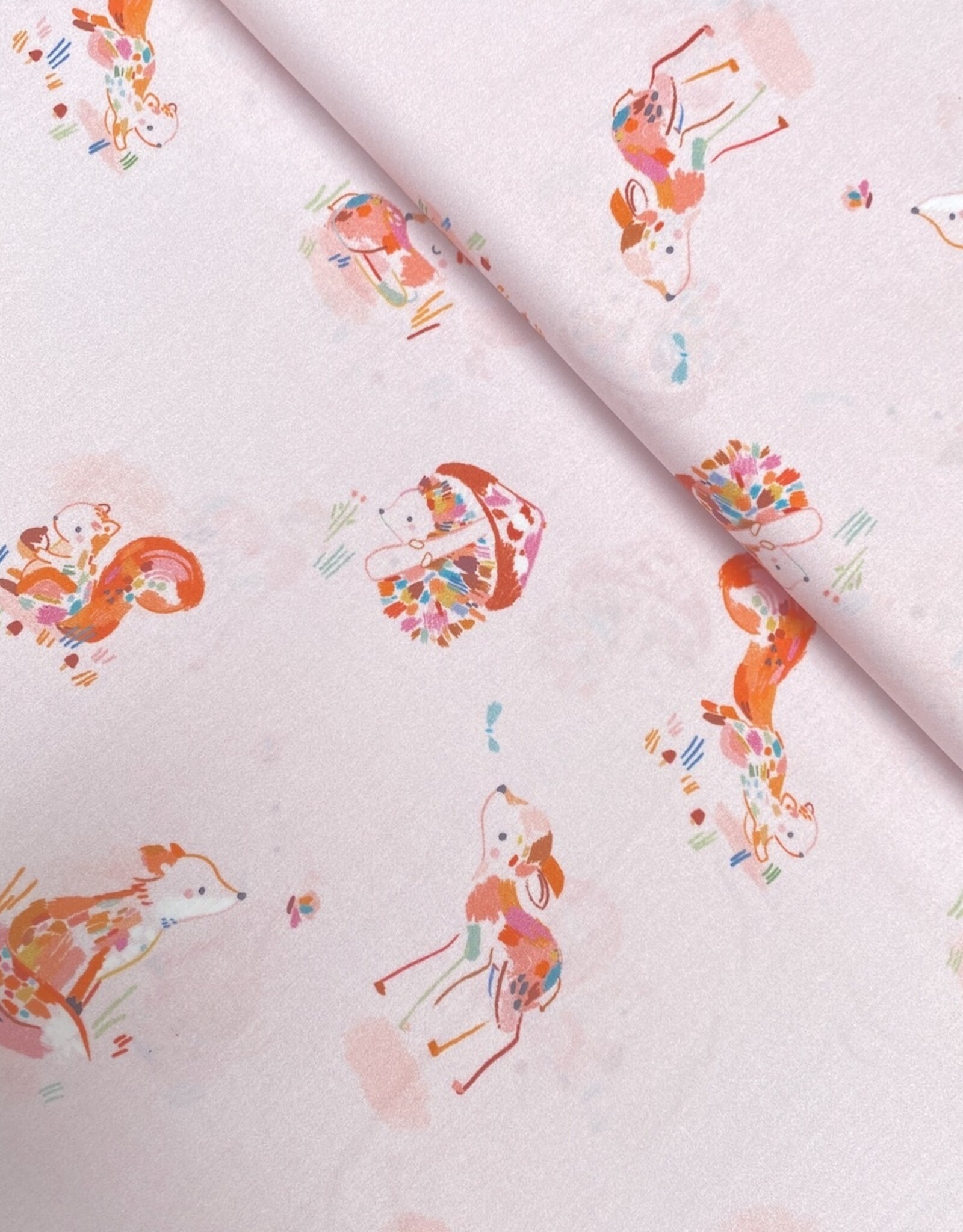 Katia Fabrics Katoen Poplin - Forest - Pink