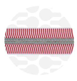 Rits met streepjes - 1m- Rood