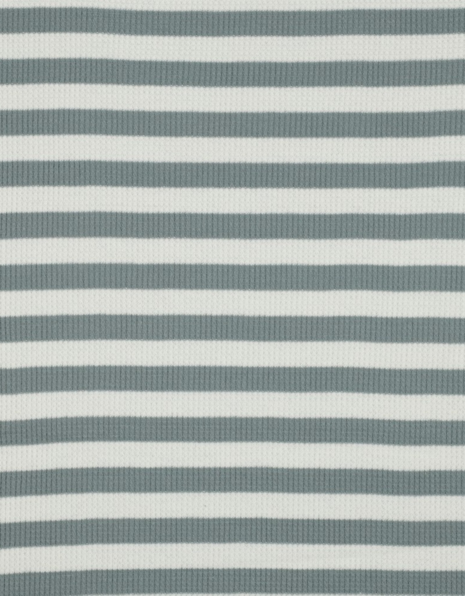 Wafel Jersey - Stripes - Dusty Mint