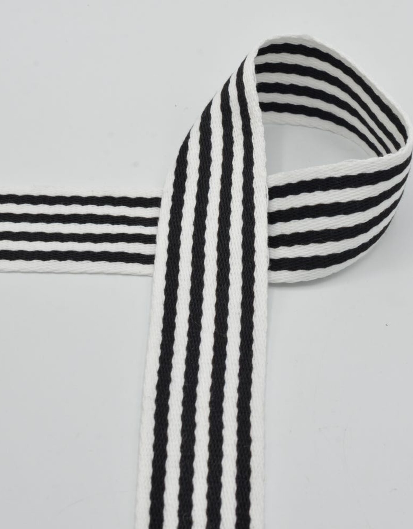 Tassenband - Streep - Zwart