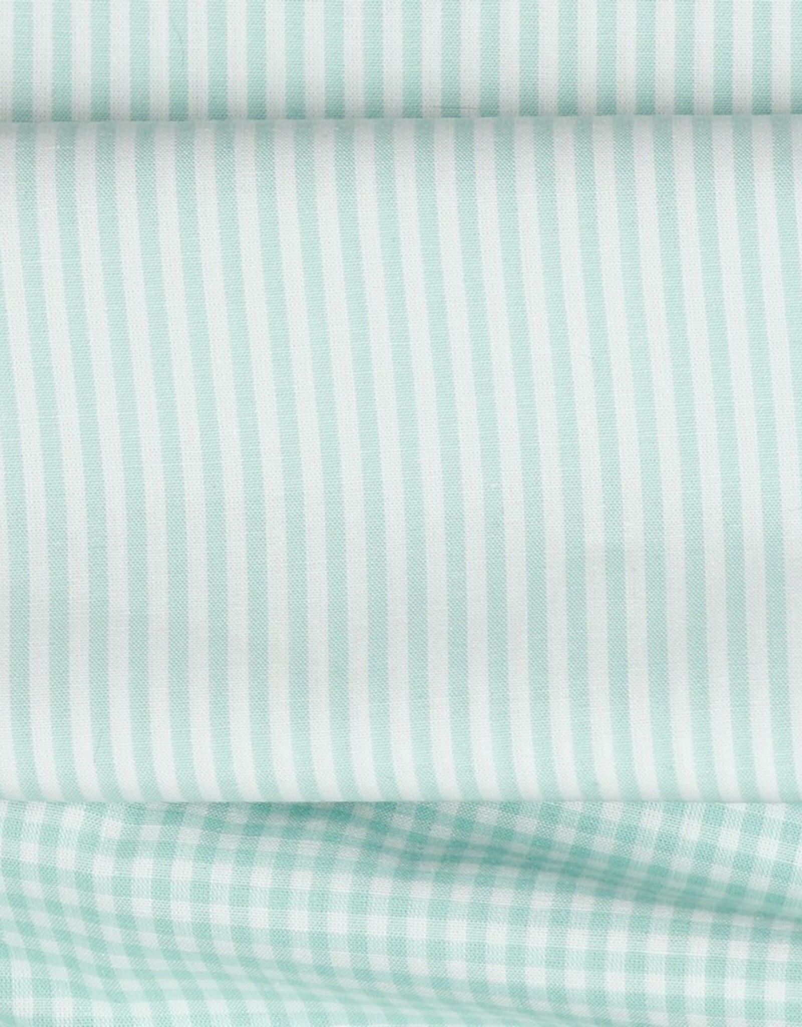 Yarn Dyed Katoen - Stripes - Minty