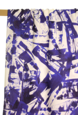 Atelier Jupe Viscose - White and blue graphic print