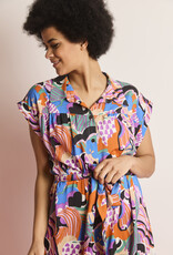 Atelier Jupe Viscose - Colourful artistic print