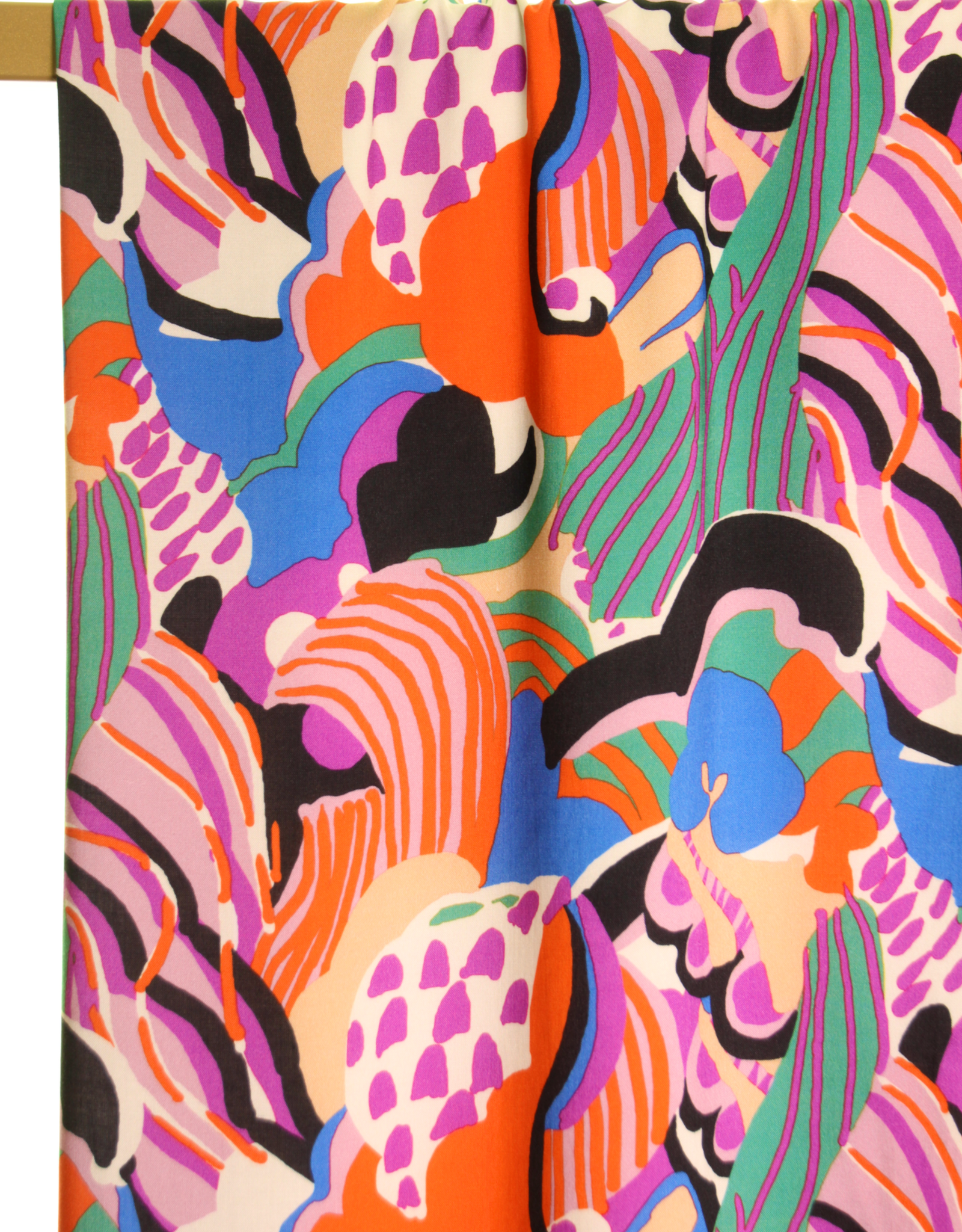 Atelier Jupe Viscose - Colourful artistic print