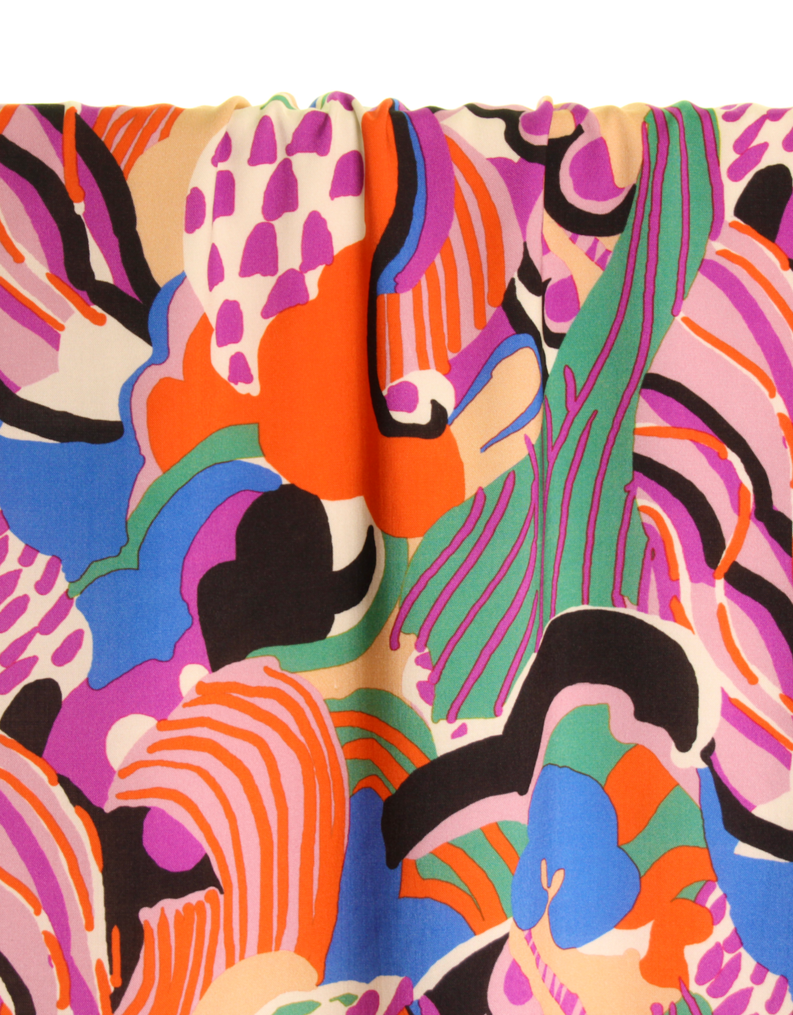 Atelier Jupe Viscose - Colourful artistic print