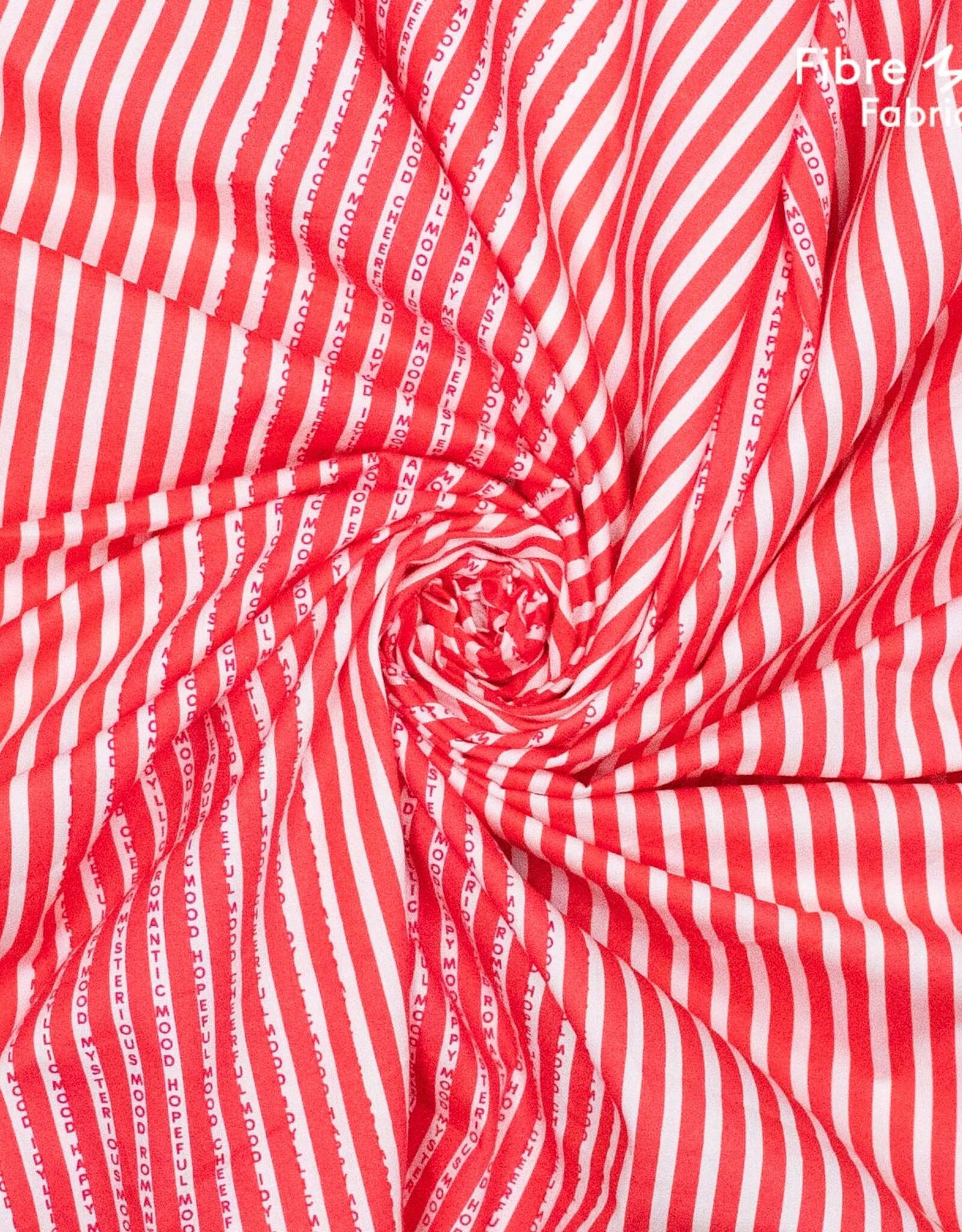 Fibre Mood Katoen Poplin - Stripes & Words - Ramona