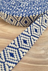 Tassenband - Etnic - Kobalt blauw