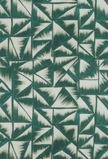 Viscose Rayon - Green Triangles