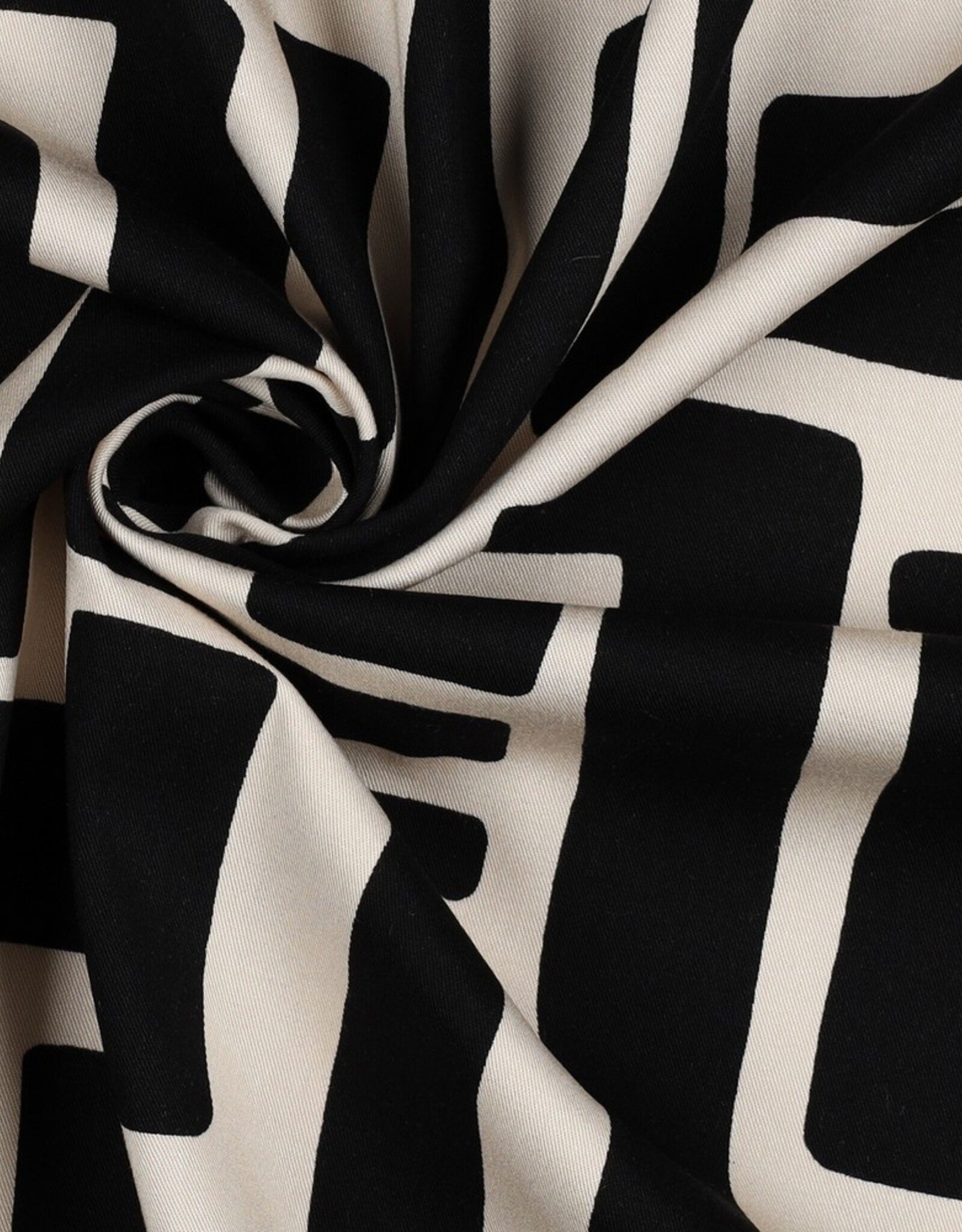 Viscose twill - Black & white