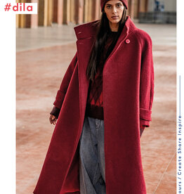 Fibre Mood Mantel Fleece - Dieprood - Dila