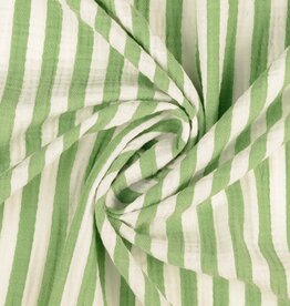 Double Gauze - Streep groen