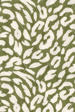 Stepper katoen - Leaves - Groen