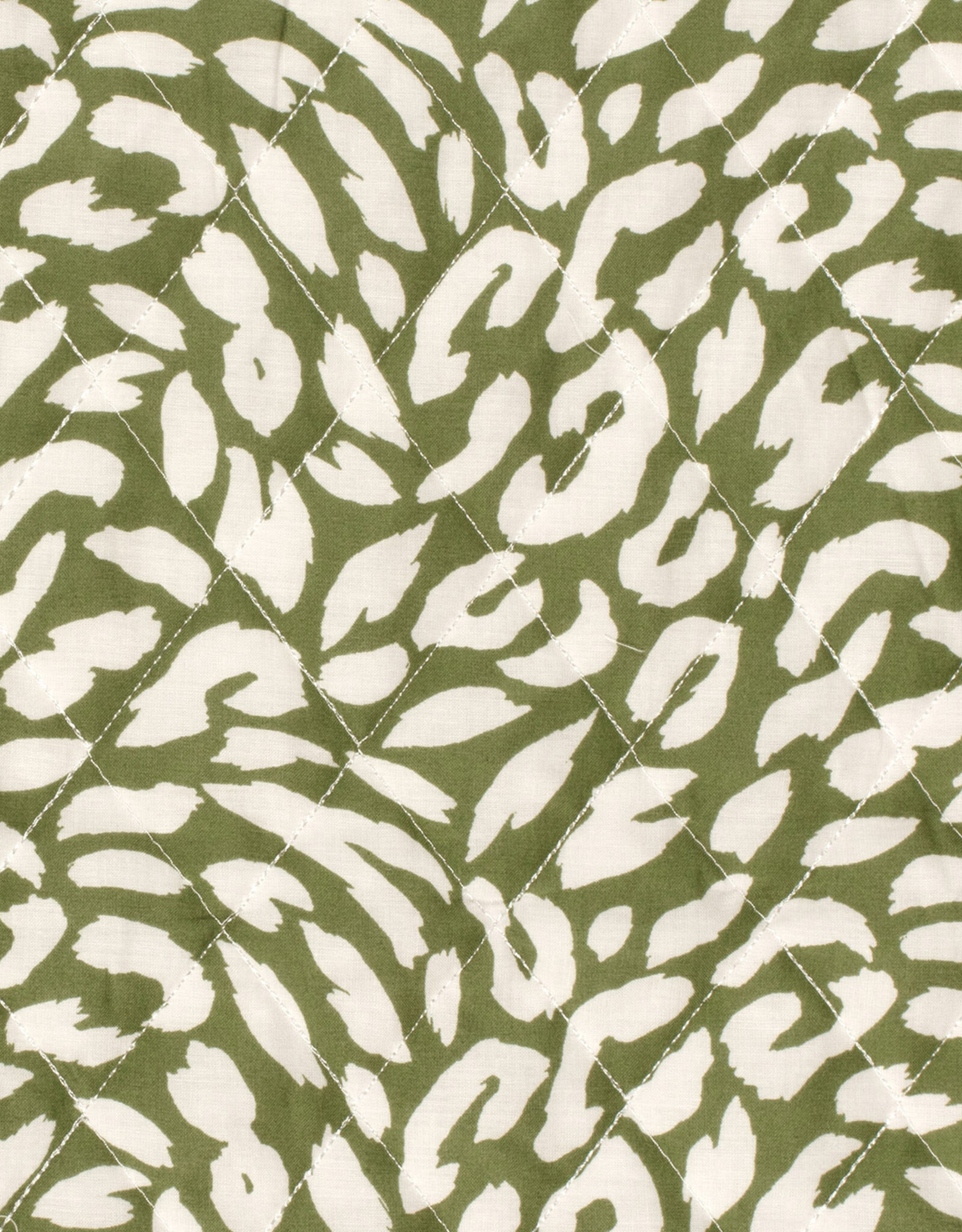 Stepper katoen - Leaves - Groen