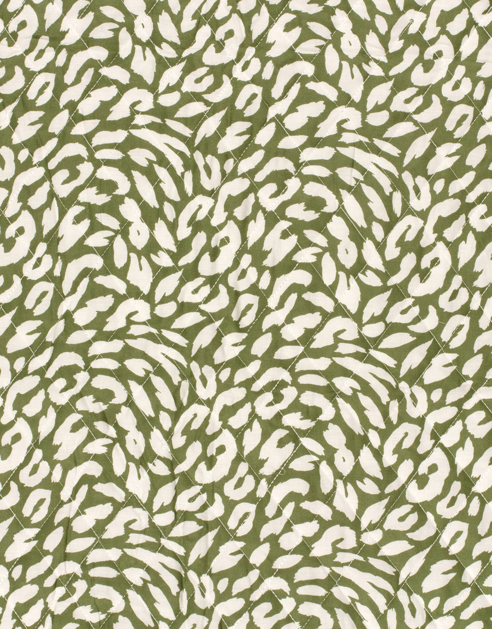 Stepper katoen - Leaves - Groen