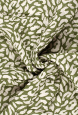 Stepper katoen - Leaves - Groen