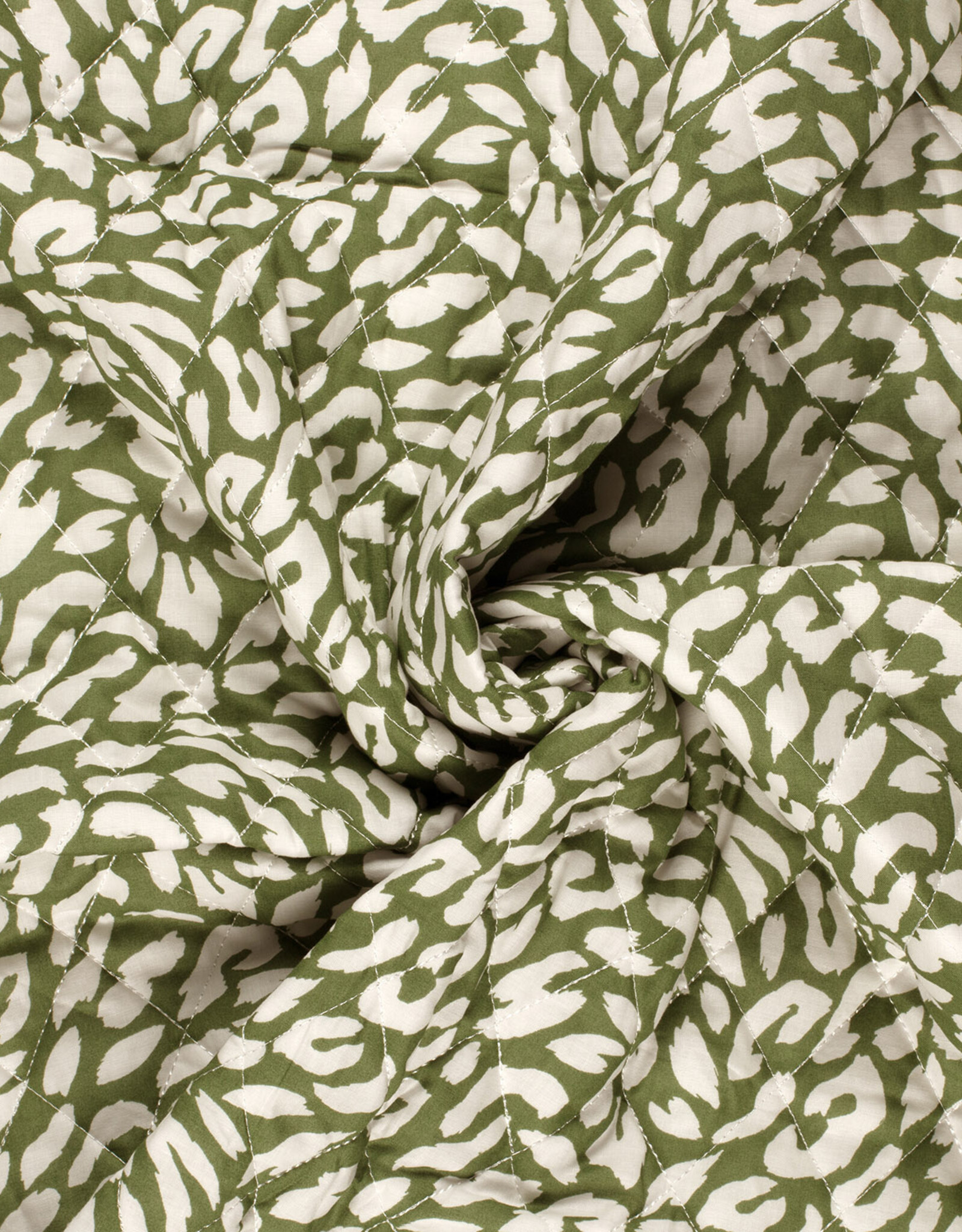 Stepper katoen - Leaves - Groen