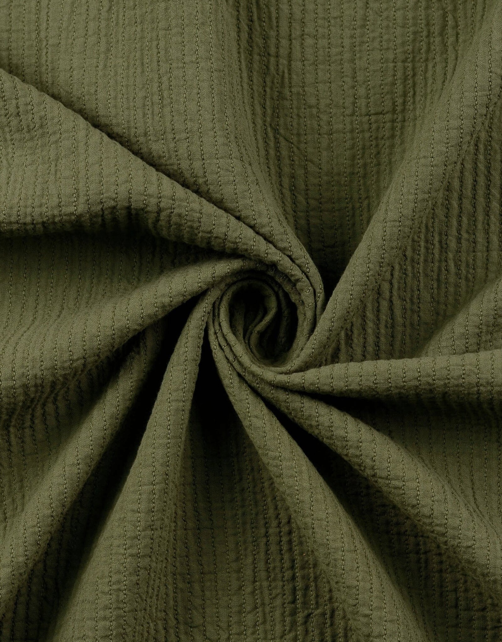 Fibre Mood Structuur vintage cotton - Stitched Kaki
