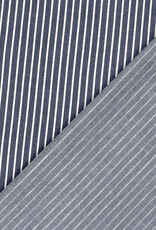 Chambray Jeans - Streep donker