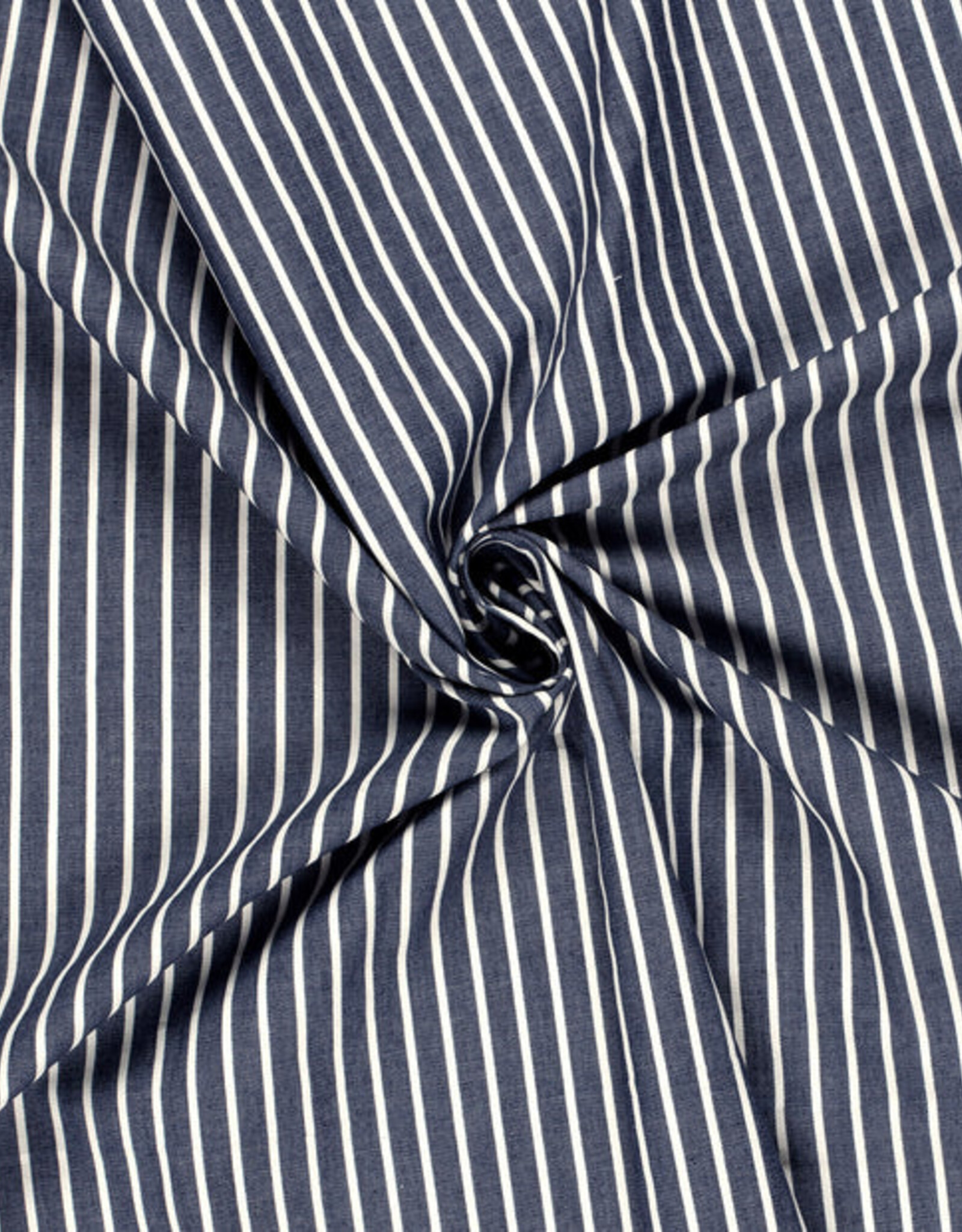 Chambray Jeans - Streep donker