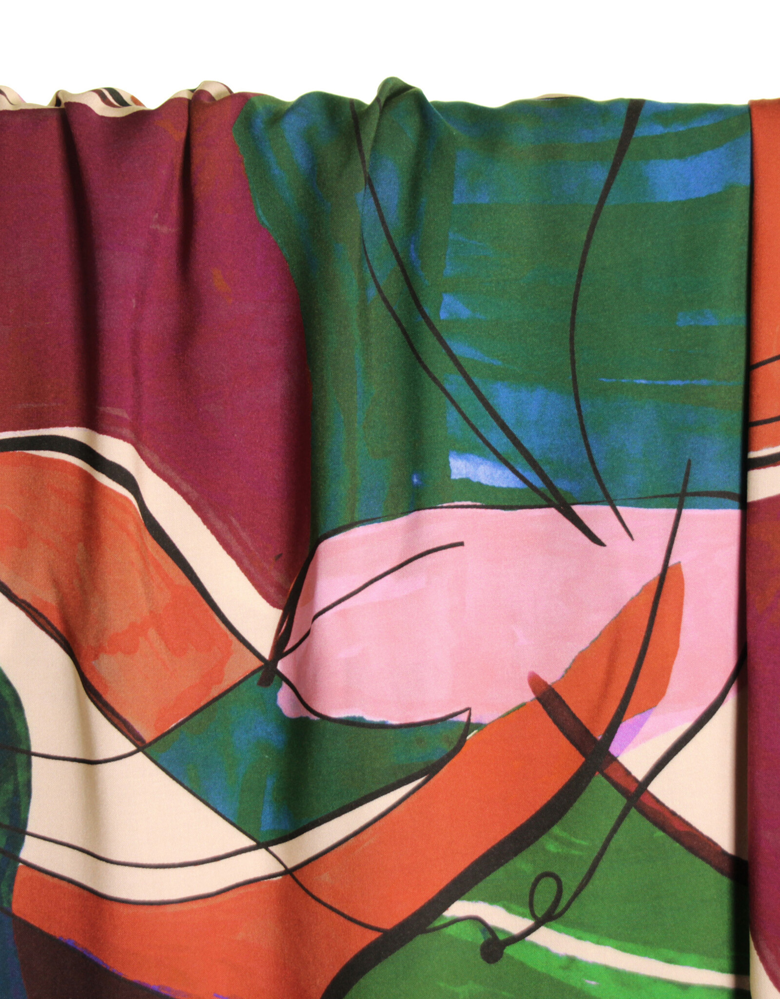 Atelier Jupe Viscose - Kleurrijke abstracte print