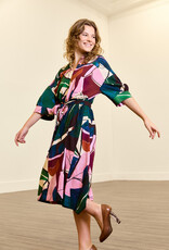 Atelier Jupe Viscose - Kleurrijke abstracte print
