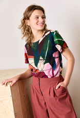 Atelier Jupe Viscose - Kleurrijke abstracte print