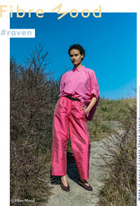 Fibre Mood Tafetta - Raven - Fuchsia