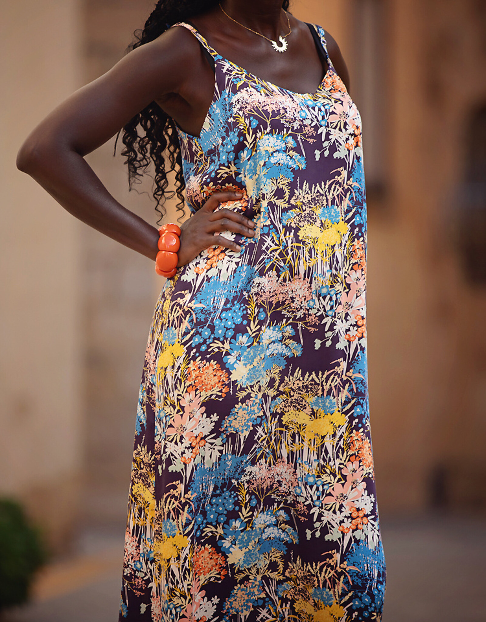See You at Six Ecovero Viscose Rayon Satin - Wild Flowers