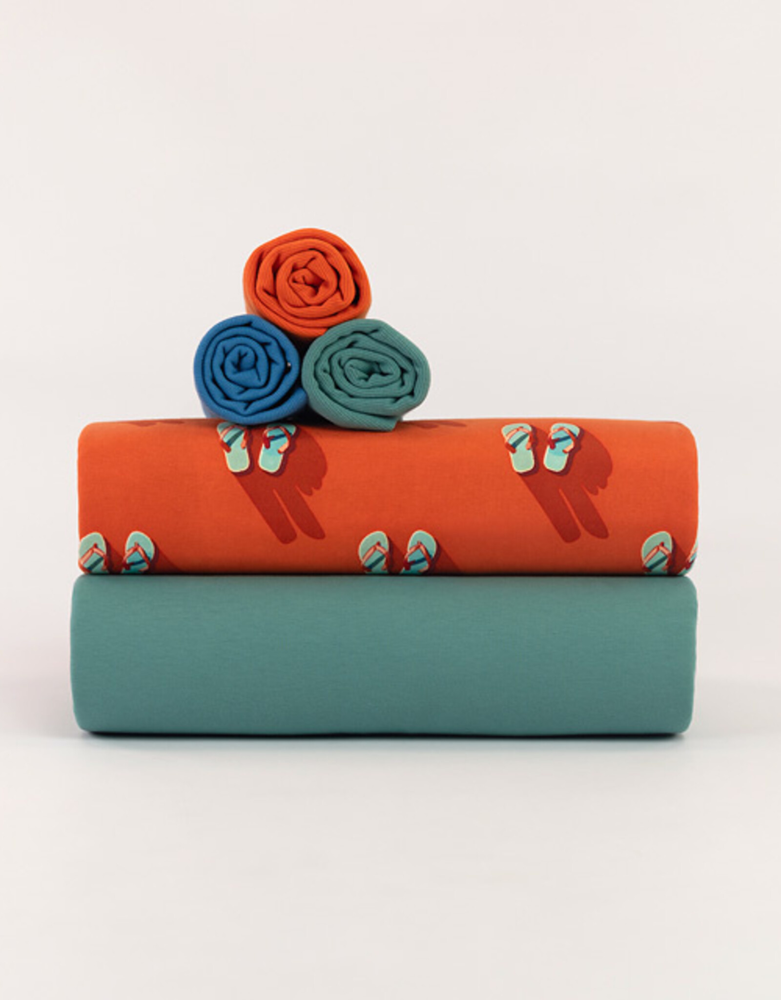 See You at Six Boordstof - Stoffig Turquoise
