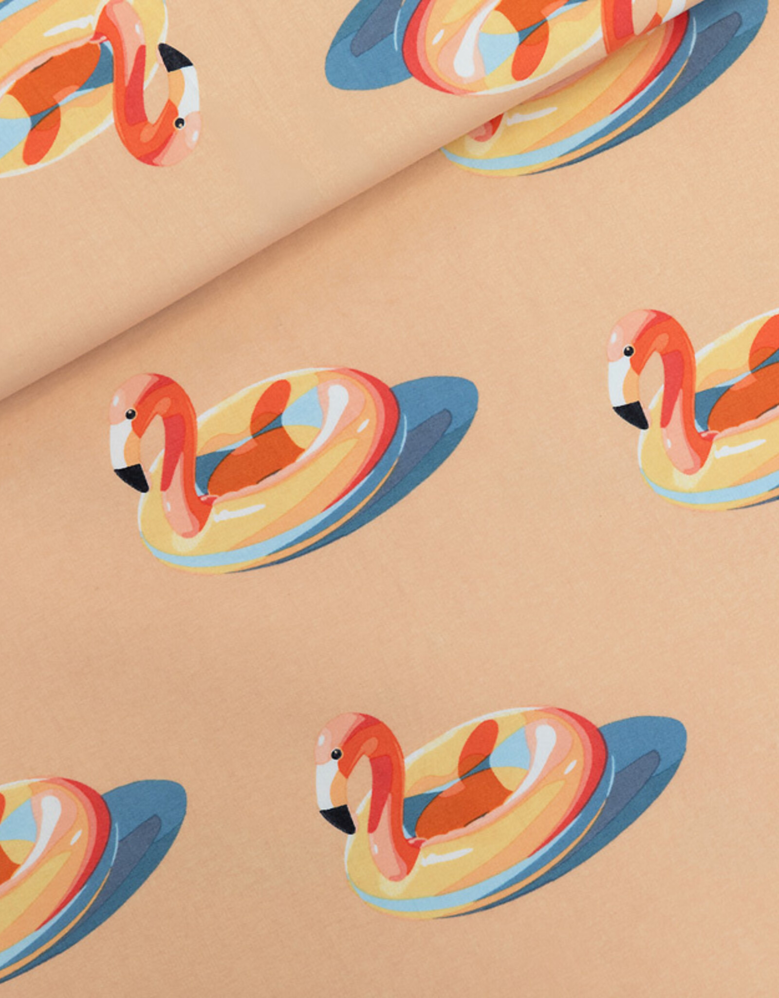 See You at Six French Terry - Inflatable Flamingos