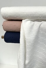 Voile structuur katoen - Crème
