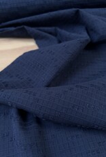 Voile structuur katoen - Marineblauw
