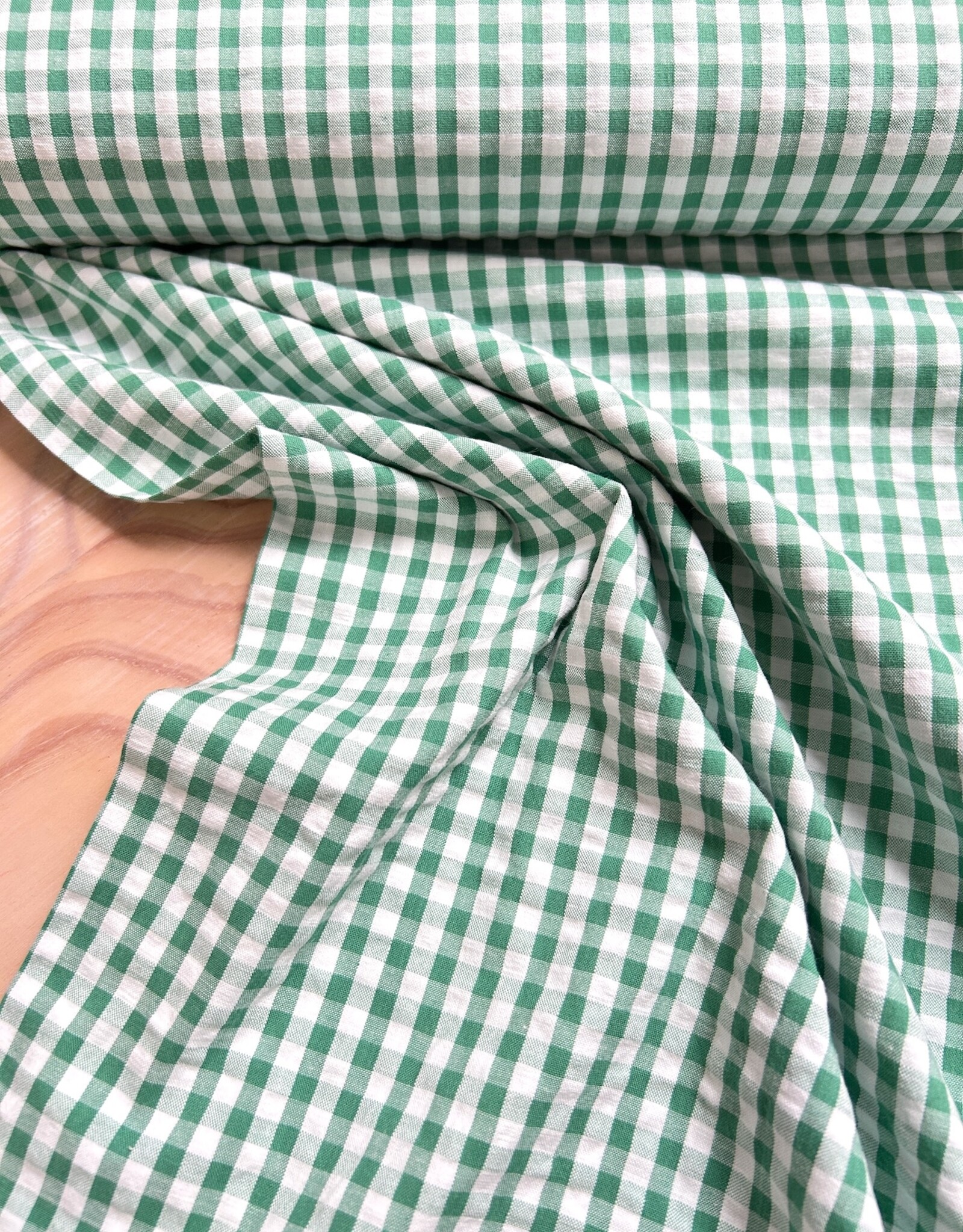 Seersucker - Vichy - Groen