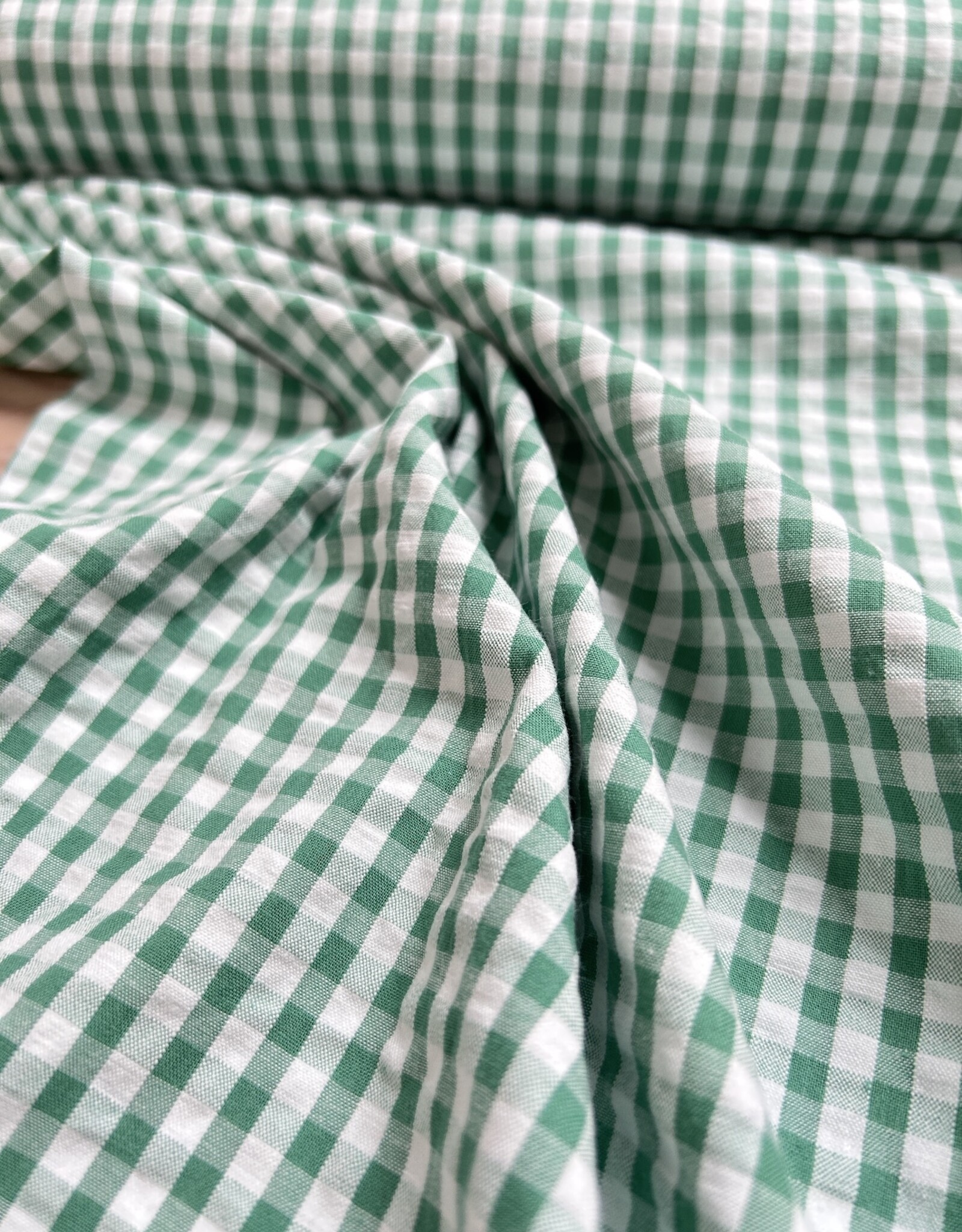 Seersucker - Vichy - Groen