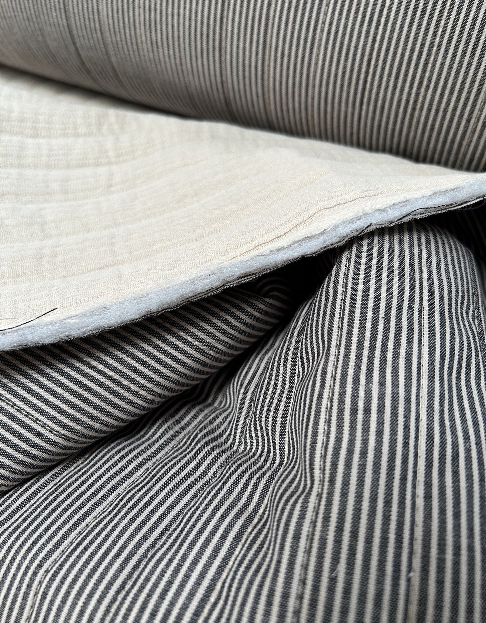 Stepper Double Gauze - Stripes Antraciet