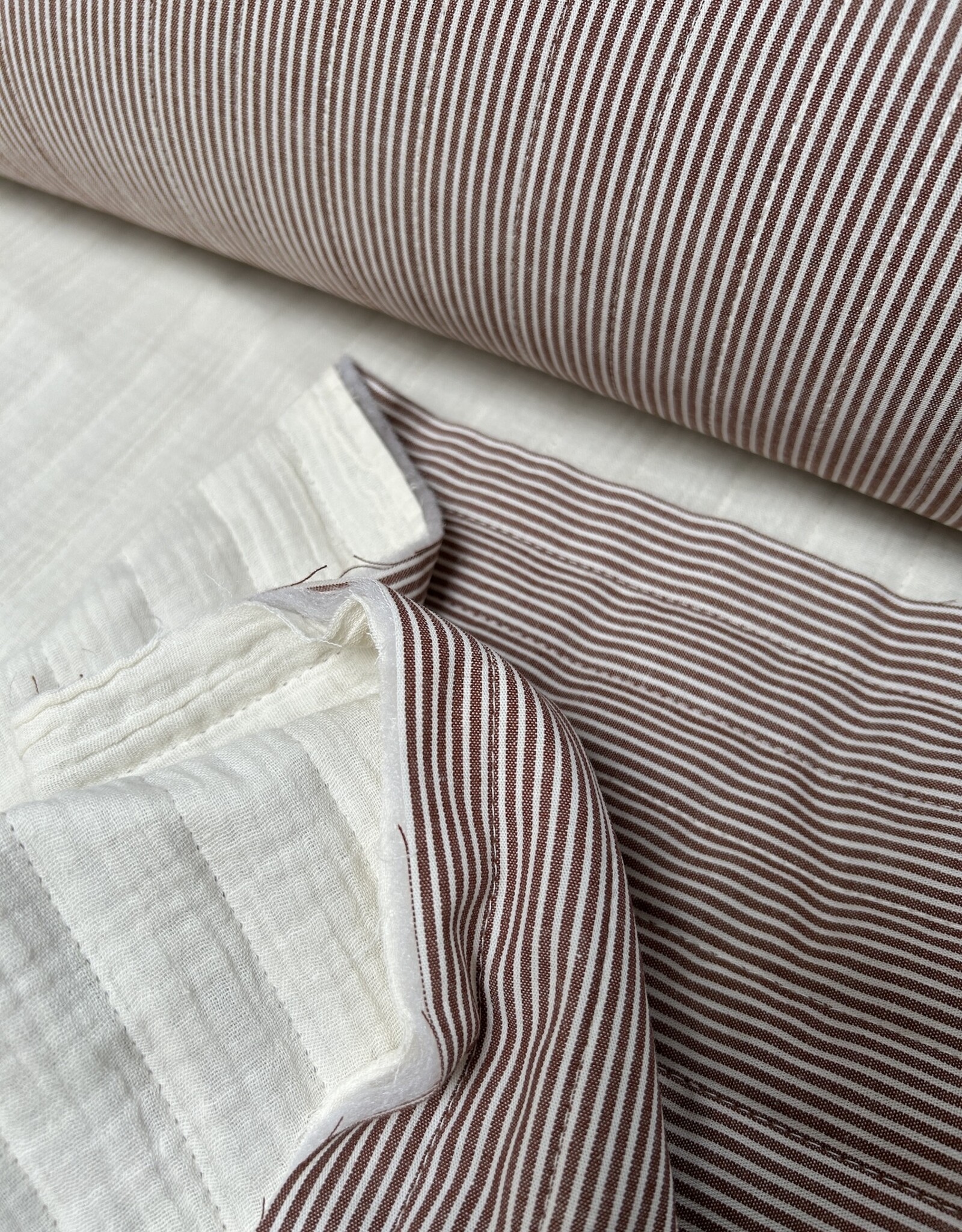 Stepper Double Gauze - Stripes Cacao