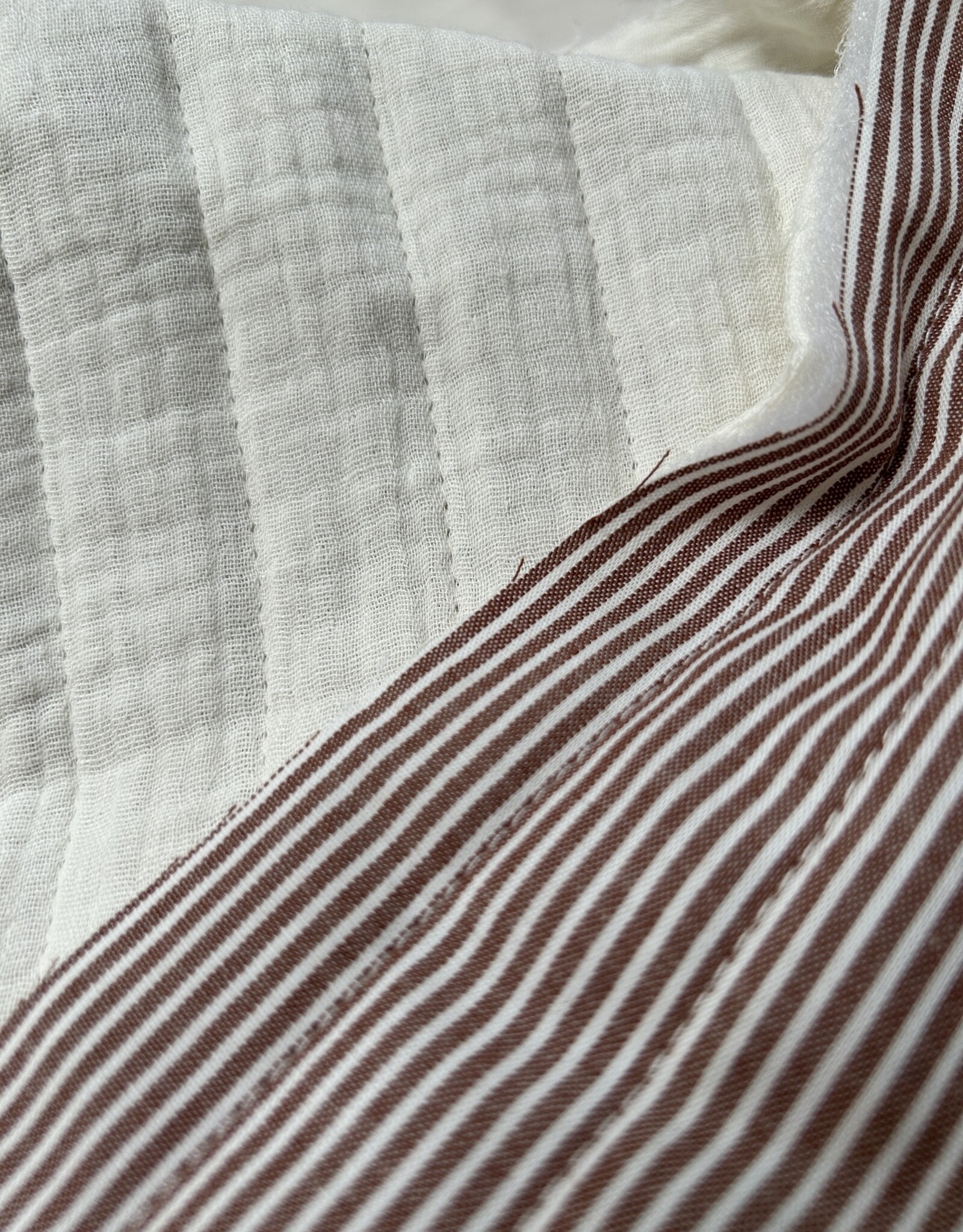 Stepper Double Gauze - Stripes Cacao