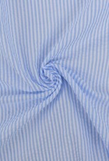 Seersucker - Steepje - Licht Blauw