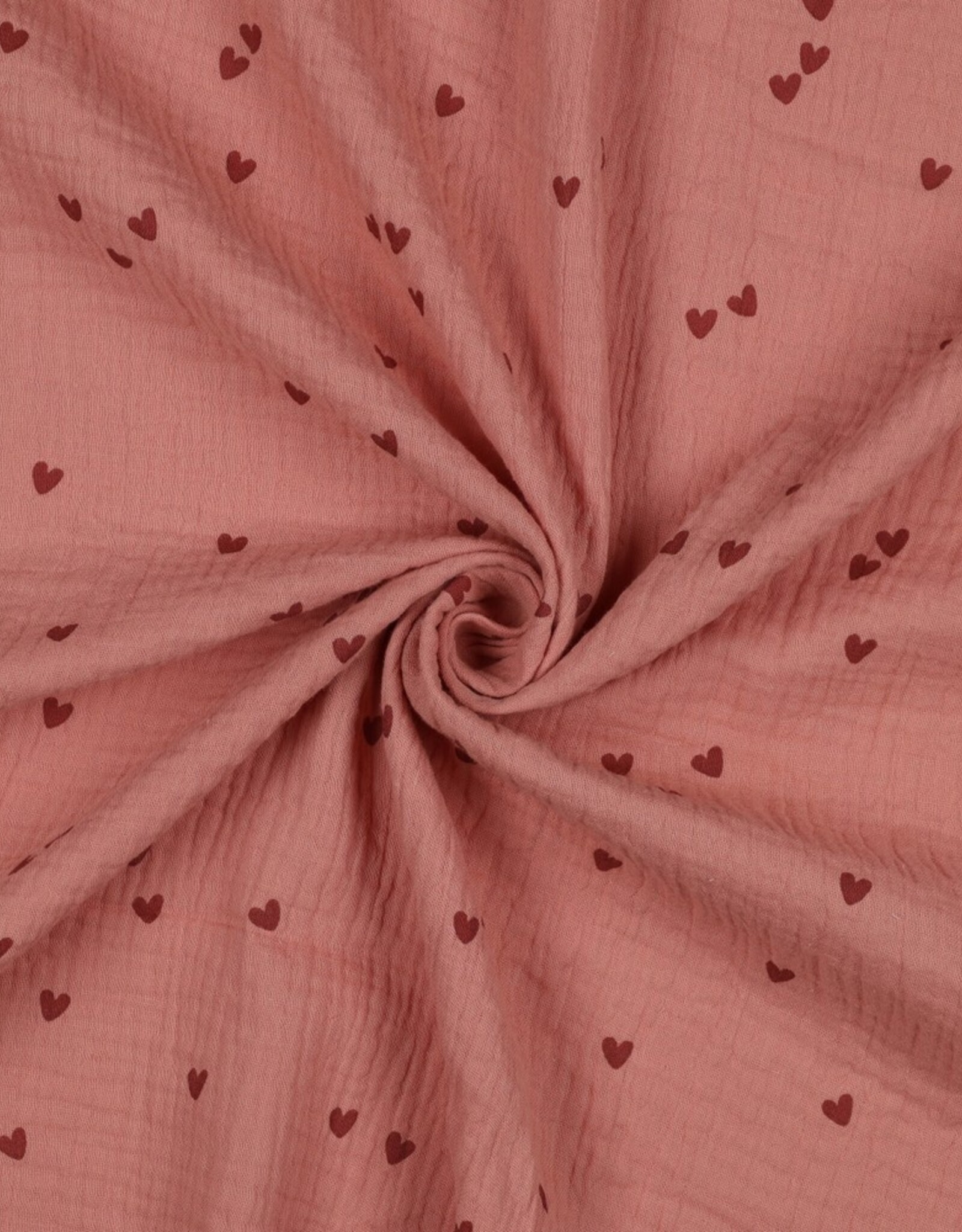 Double Gauze - Hearts Blush