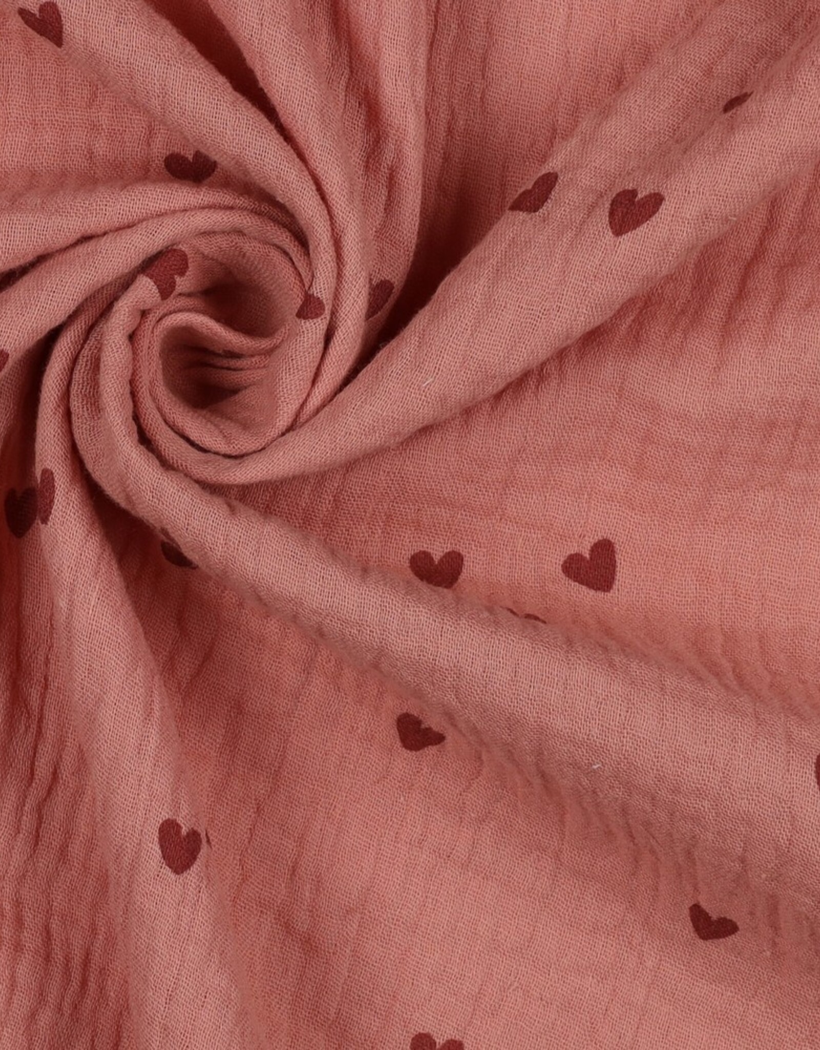 Double Gauze - Hearts Blush