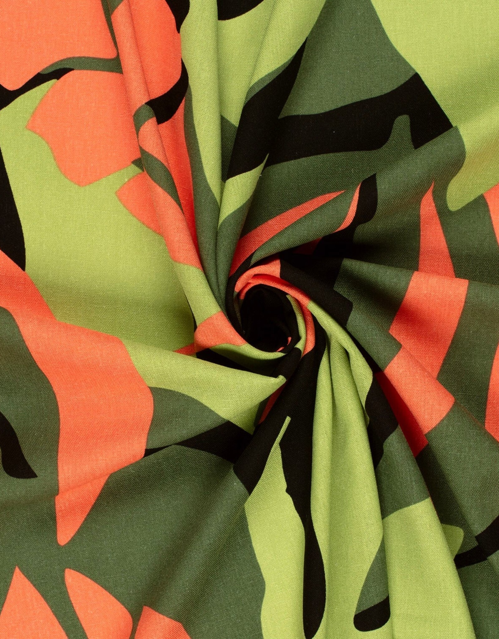 Viscose Linnen  - Bel Leaves - Green